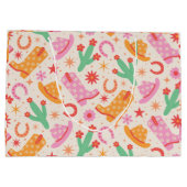 Grand Sac Cadeau Bottes pour fille super et Motif Casquette avec Ca (Dos)