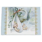 Grand Sac Cadeau Bouche bleue bébé garçon (Devant)