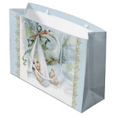 Grand Sac Cadeau Bouche bleue bébé garçon (Dos Angle)