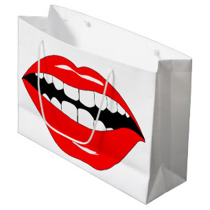 Grand Sac Cadeau Bouche futée aucunes prises barrées
