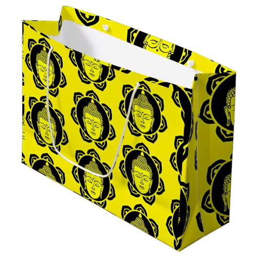 Grand Sac Cadeau Bouddha décoratif (Devant Angle)