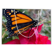 Grand Sac Cadeau Bougainvilliers avec papillon monarque (Dos)