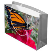 Grand Sac Cadeau Bougainvilliers avec papillon monarque (Dos Angle)