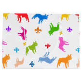 Grand Sac Cadeau Bouledogues français (Dos)