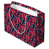 Grand Sac Cadeau Boules de baseball pointillées 01-GIFT BAG L (Dos Angle)