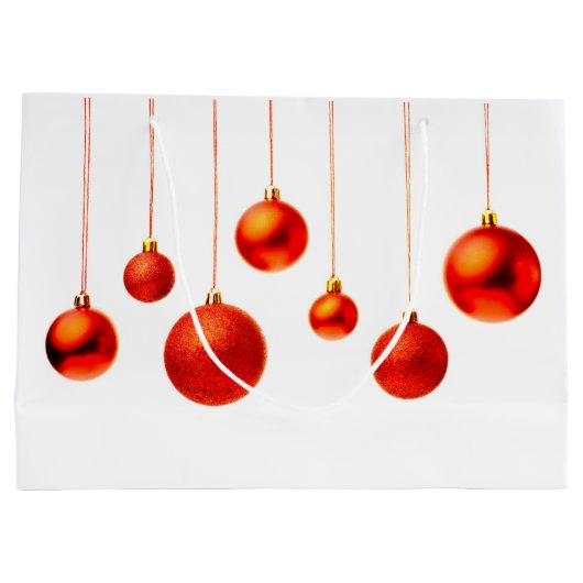 Grand Sac Cadeau Boules de Noël (Dos)