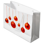 Grand Sac Cadeau Boules de Noël (Devant Angle)