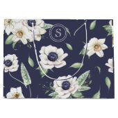 Grand Sac Cadeau Bouquet d'aquarelle de printemps chic (Devant)