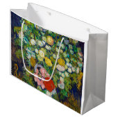 Grand Sac Cadeau Bouquet de fleurs dans un Vase, Van Gogh (Devant Angle)