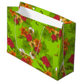 Grand Sac Cadeau Bouquet tropical (Devant Angle)