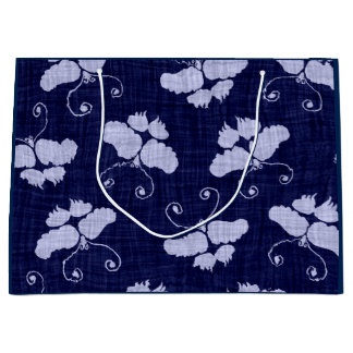 GRAND SAC CADEAU BOUTEILLES D'ONGLET CADEAU EN BLEU