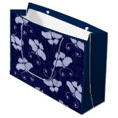 GRAND SAC CADEAU BOUTEILLES D'ONGLET CADEAU EN BLEU (Devant Angle)