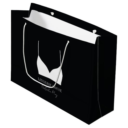 Grand Sac Cadeau Boutique de lingerie  (Devant Angle)