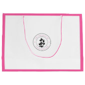 Grand Sac Cadeau Boutique sur mesure rose mignonne (Dos)