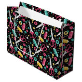 Grand Sac Cadeau Boutons Et Bobines (Devant Angle)