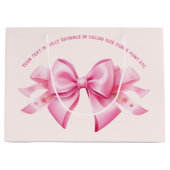 Grand Sac Cadeau Bow sur Barbiedoll tendance Blush rose (Devant)