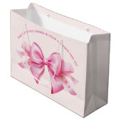 Grand Sac Cadeau Bow sur Barbiedoll tendance Blush rose (Devant Angle)