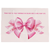 Grand Sac Cadeau Bow sur Barbiedoll tendance Blush rose (Dos)