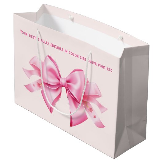 Grand Sac Cadeau Bow sur Barbiedoll tendance Blush rose (Dos Angle)