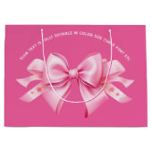 Grand Sac Cadeau Bow sur Barbiedoll tendance Bubblegum rose (Devant)