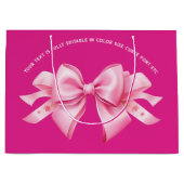 Grand Sac Cadeau Bow sur Barbiedoll tendance Hot rose (Devant)