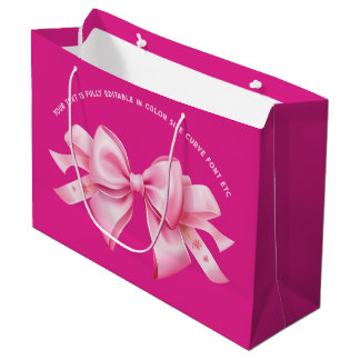 Grand Sac Cadeau Bow sur Barbiedoll tendance Hot rose