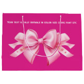 Grand Sac Cadeau Bow sur Barbiedoll tendance Hot rose (Dos)