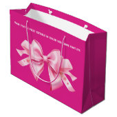 Grand Sac Cadeau Bow sur Barbiedoll tendance Hot rose (Dos Angle)