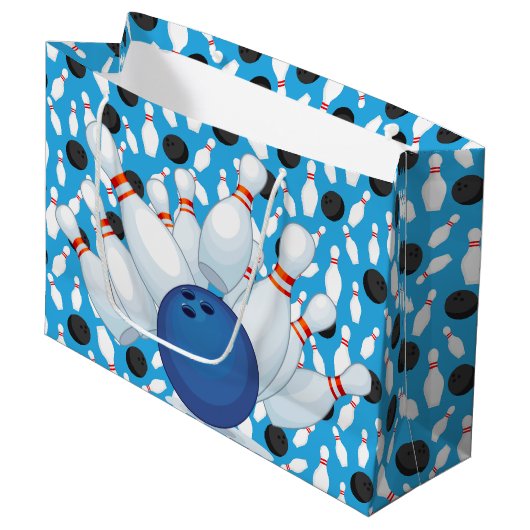 Grand Sac Cadeau Bowling (Devant Angle)