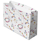 Grand Sac Cadeau Bracelet d'amitié fille Motif de bijoux (Dos Angle)