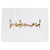 Grand Sac Cadeau Bridesmaid Faux Gold (Devant)
