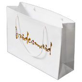 Grand Sac Cadeau Bridesmaid Faux Gold (Dos Angle)