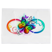 Grand Sac Cadeau Bright infinity with rainbow butterfly (Dos)