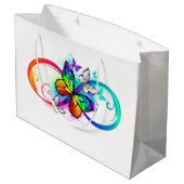 Grand Sac Cadeau Bright infinity with rainbow butterfly (Dos Angle)