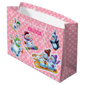 Grand sac cadeau brillant Winter Wonderland Snowfo (Dos Angle)