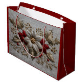 Grand Sac Cadeau Broderie festive (Dos Angle)