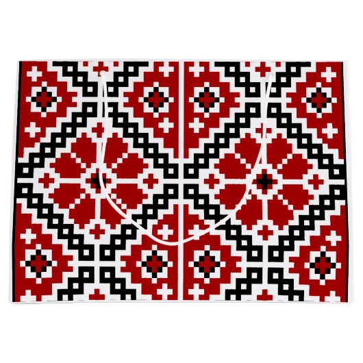 Grand Sac Cadeau Broderie ukrainienne (Devant)