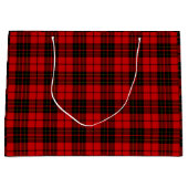 Grand Sac Cadeau Brodie tartan rouge noir plaid (Devant)