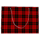 Grand Sac Cadeau Brodie tartan rouge noir plaid (Dos)