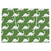 Grand Sac Cadeau Brontosaurus blanc Dinosaures Imprimer (Dos)