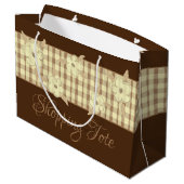 Grand Sac Cadeau Brown doré (Dos Angle)