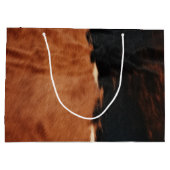 Grand Sac Cadeau Brown Noir Noir Faux Cowhide (Dos)