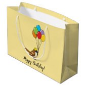 Grand Sac Cadeau Bruant mignon avec ballons Anniversaire | Personna (Dos Angle)