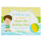 Grand Sac Cadeau Brunette Hair Pool Party Bash Party Merci (Dos)