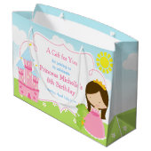 Grand Sac Cadeau Brunette Princesse et Merci du Dragon (Dos Angle)