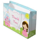 Grand Sac Cadeau Brunette Princesse et Merci du Dragon (Devant Angle)