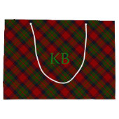 Grand Sac Cadeau Buccleuch Official Tartan avec monogramme / nom (Dos)