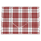 Grand Sac Cadeau Buchanan tartan rouge blanc plaid (Devant)