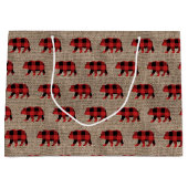 Grand Sac Cadeau bûcheron rustique (Devant)