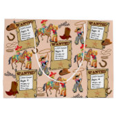 Grand Sac Cadeau Buckaroo Cowboy Recherché Ajouter nom et descripti (Dos)